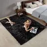 Brand New - 4'x6' Area Rug for Living Room, Black for Bedroom, Plush Shaggy Furry Carpet, Black - Shipping Available