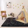 Brand New - 4'x6' Area Rug for Living Room, Black for Bedroom, Plush Shaggy Furry Carpet, Black - Shipping Available
