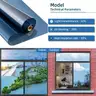 Brand New - 5 Rolls One Way Privacy Window Film,Premium PET Material, Blue 35.4 Inch x 16.4 Feet - Shipping Available