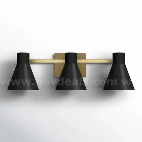 Brand New - 3 -Light Satin Brass Transitional Vanity Light - Shipping Available