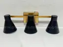 Brand New - 3 -Light Satin Brass Transitional Vanity Light - Shipping Available