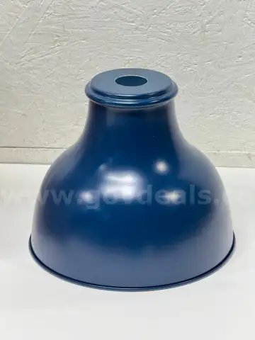 Brand New - 2-1/4 in. Large Matte Blue Metal Bell Pendant Light Shade - Shipping Available