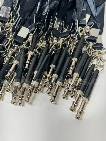 Brand New - Lot of 50 Pet Training Stainless Steel Clicker Whistle Ultrasonic, Black - Shipping Available