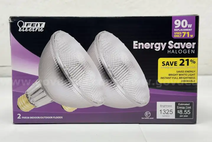 Brand New - Feit Electric 90W Dimmable PAR38 Halogen Flood Indoor/Outdoor Light Bulbs - Shipping Available