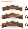 Brand New - Set of 3 Floating Corner Shelves with Cord Hole, 3 Tier Wood Wall Display Shelf - Shipping Available