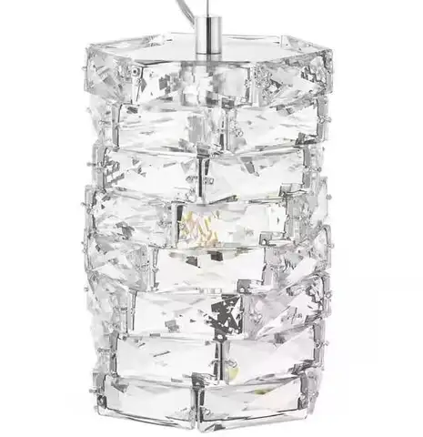 Brand New - Keighley 1-Light Chrome and Crystal Mini Pendant Light Fixture - Shipping Available