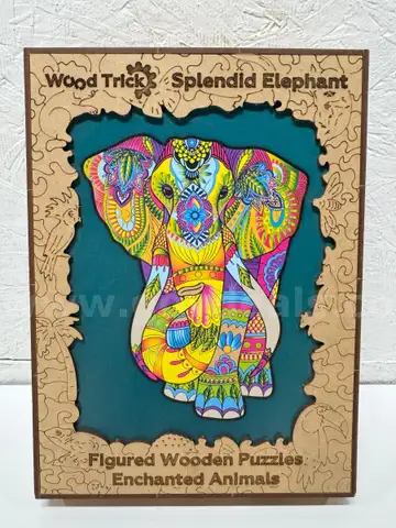 Brand New - Wood Trick Figured Wooden Puzzles Splendid Elephant 193 parts - Shipping Available