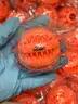Brand New - Lot of 50 Teeth Cleaning Durable Natural Rubber Pet Chew Balls, Orange - Shipping Available
