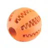 Brand New - Lot of 50 Teeth Cleaning Durable Natural Rubber Pet Chew Balls, Orange - Shipping Available