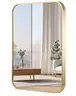 Brand New - 16"x20" Gold Mirror, Framed Rectangle Mirror with Rounded Corner - Shipping Available