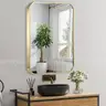 Brand New - 16"x20" Gold Mirror, Framed Rectangle Mirror with Rounded Corner - Shipping Available
