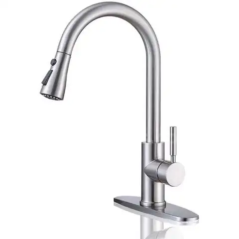 Brand New High-Arc Kitchen Faucet with 360° Swivel & Pull-Down Sprayer – Brushed Nickel - Shipping Available