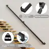 Brand New - 7ft Staircase Handrail for Indoor Stairs, Modern Hand Railings Grab Bar Kit, Black - Shipping Available