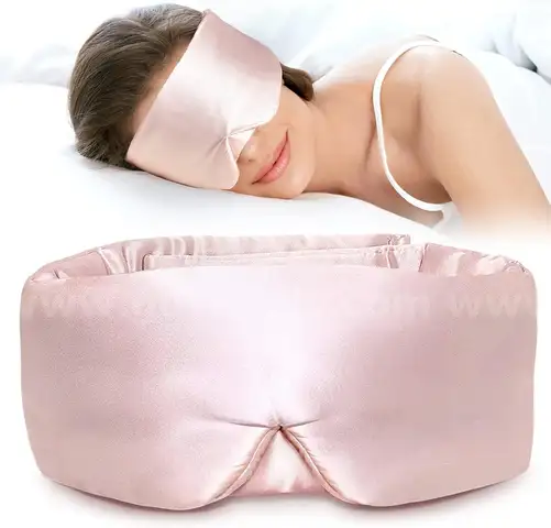 Brand New - Silk Sleep Mask for Side Sleeper, Eye Mask Sleeping, Pink- Shipping Available