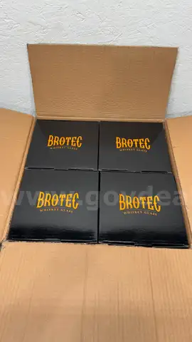 Lot of 8 Sets BRAND NEW BROTEC Old Fashioned Twisted Whiskey Glasses - Shipping Available