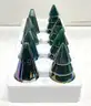 Brand New - 8PCS - Glass Oil Slick Christmas Trees - Shipping Available