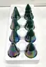 Brand New - 8PCS - Glass Oil Slick Christmas Trees - Shipping Available