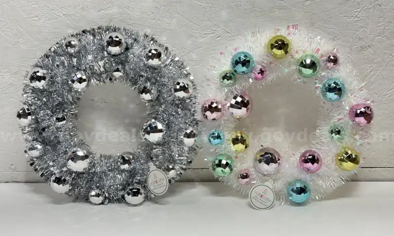 Brand New - 2PCS - 12-Inch Christmas Door Wreaths - Shipping Available