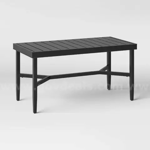 New -  Searsburg Aluminum Slat Top Coffee Table - Black - Shipping Available