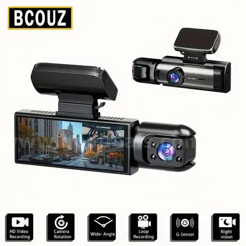 Brand New - 1080P Dual Dash Cam - Front+Inside Camera w/ IR Night Vision - Shipping Available