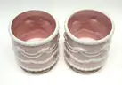 Brand New - 2 PCS - Ceramic Makeup Brush Pencil Holders Pink Cake - Shipping Available