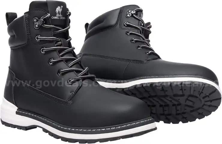 Brand New - Work Boots for Men Water-Resistant Soft Toe Non Slip, Black 12 Size - Shipping Available