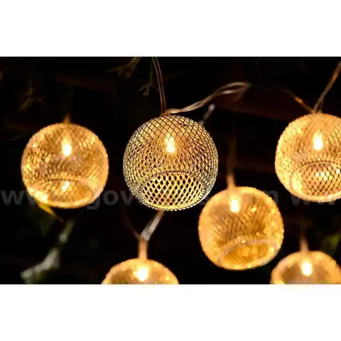 Brand New - 12 ft. Indoor Battery Operated Metal Integrated LED String Lights - Shipping Available