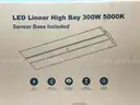 Brand New - 2 PACK - 4ft LED Linear High Bay 300W, 5000K Sensor Base Included, White - Shipping Available