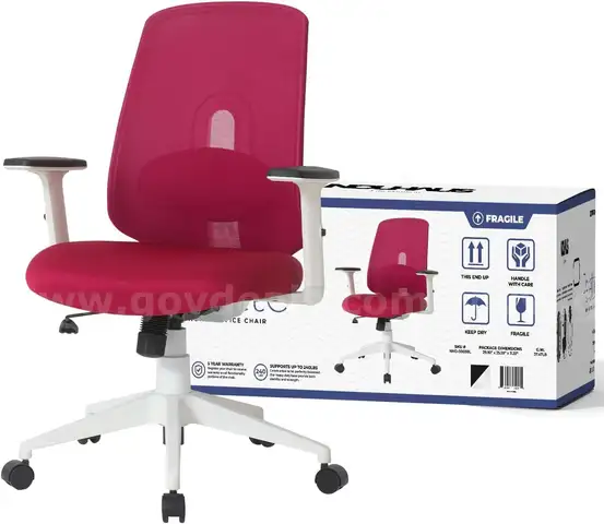 Brand New - Ergonomic Mesh Office Chair, Burgundy - Shipping Available