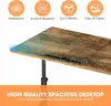Brand New - Small Standing Desk Adjustable Height, Mobile Table with Wheels, Brown - Shipping Available