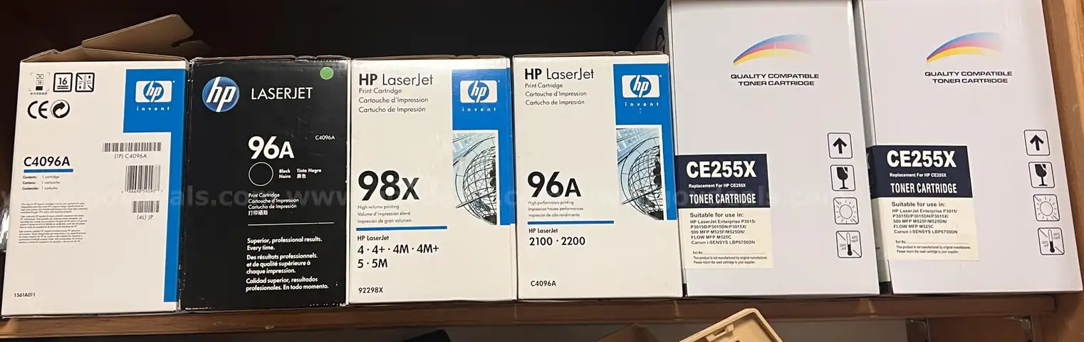 Lot 2:  Printer Cartridges - 3 HP 96A, 1 HP 98X, 2 HP 55X Compatibles