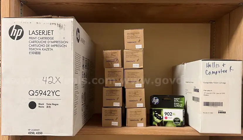Lot 3:  Printer Cartridges - 1 HP 42X,  Various Xerox Cartridges, 1 HP 902XL, 1 HP 96A Compatible