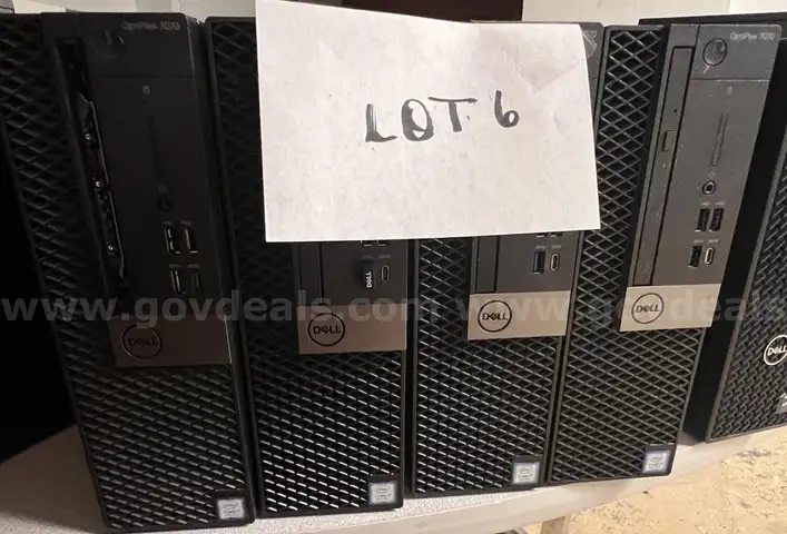 Lot 6:  4 Dell Optiplex 7070 Computers - Working Condition Unknown
