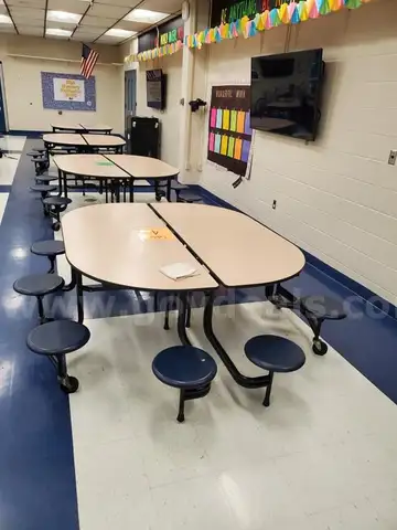Folding Cafeteria Table - Seats 10