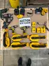 Dewalt Battery Powered Vacuums and Drills, 2 traditional Drills w/plugs, misc. batteries