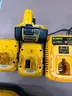 Dewalt Battery Powered Vacuums and Drills, 2 traditional Drills w/plugs, misc. batteries