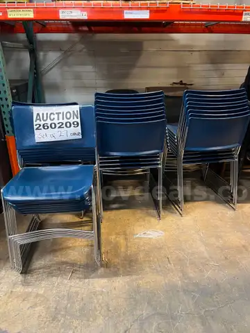 BLUE CHAIRS LOT OF 27