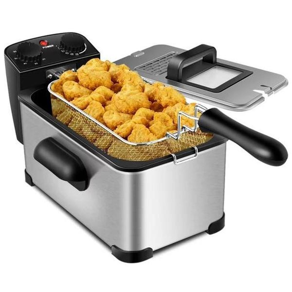 3.2 Quart Electric Stainless Steel Deep Fryer With Timer EP24459US ...