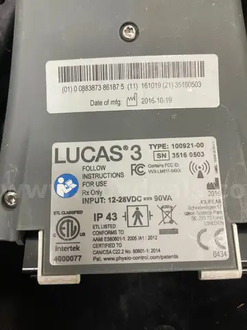 Lucas v3.1 Mechanical CPR Devices with batteries and chargers
