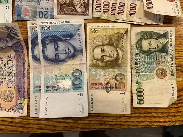 Foreign paper currency