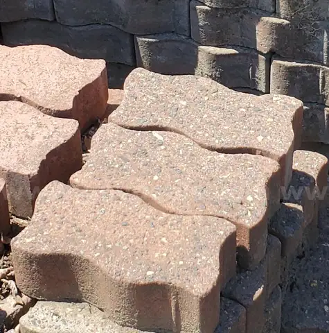 Approximately 1200 concrete brick wavy interlocking patio driveway pavers