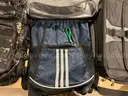 Lot of backpacks and large bags