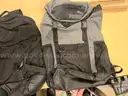 Lot of backpacks and large bags