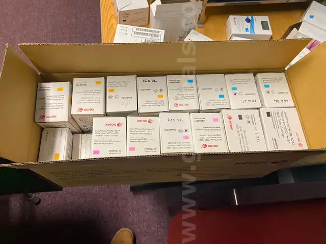 A Lot of Ink Cartridges and Toners