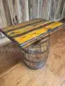 1 of 1 Small Whiskey Barrel Table