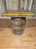 1 of 1 Small Whiskey Barrel Table