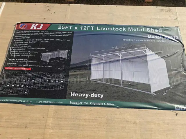New 25x12 live stock shed