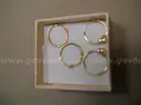 Lot of Gold Hoop Earrings
