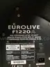 Pair of Eurolive F1220A Audio Speakers - DJ equipment