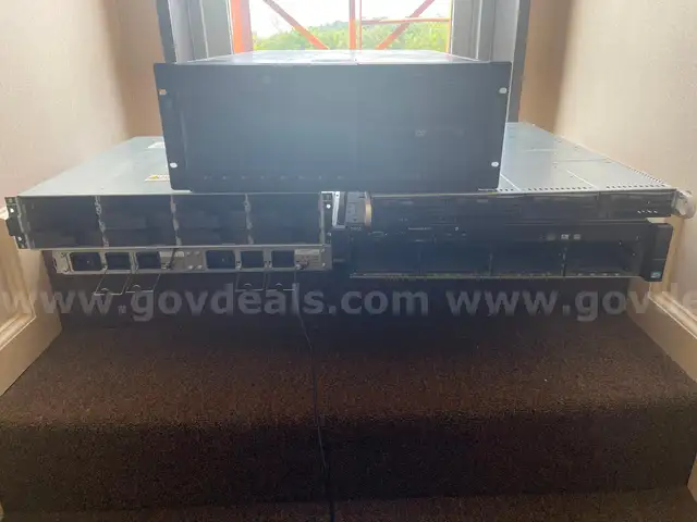 LOT OF FIVE NETWORK SERVER RACK POWER SUPPLIES AND SERVERS